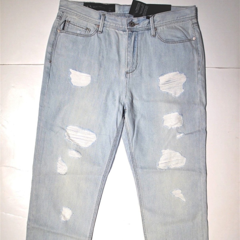 Armani Exchange women's croped and ripped jeans
